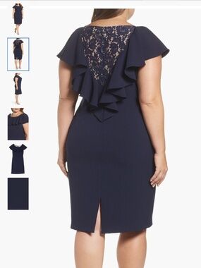 Eliza J Ruffle Sheath Dress (Plus Size) 18W